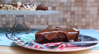 Torta de Chocolate com Amêndoas e Caramelo