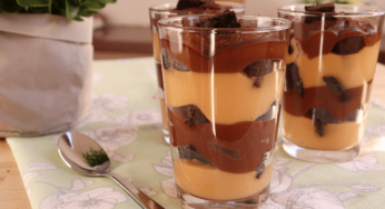 Creme de Caramelo Duas Cores com Brownie