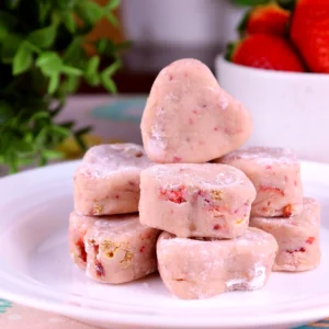 imagem fudge de morango de coração